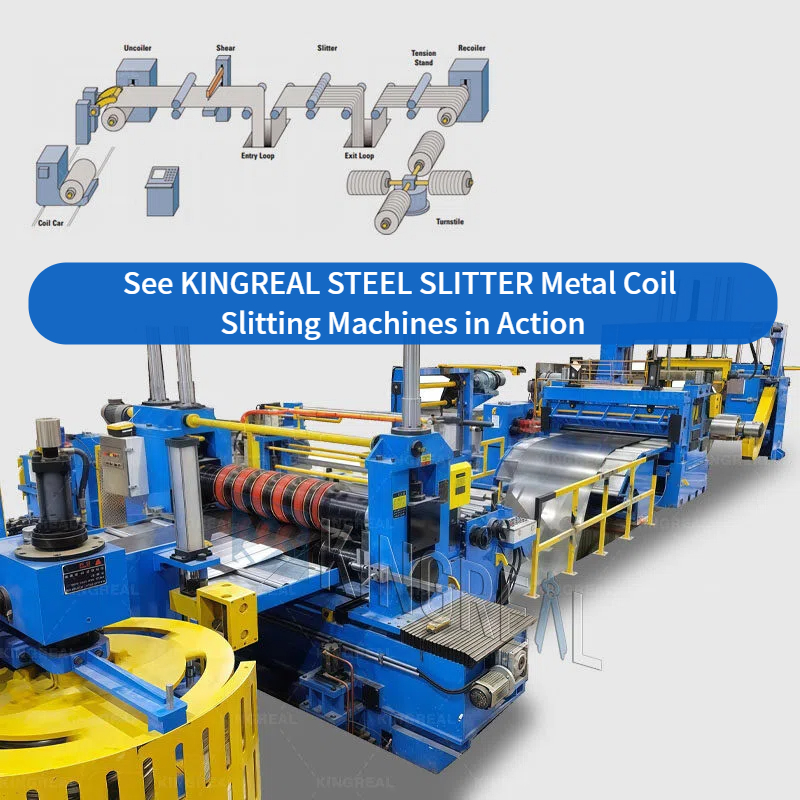 Waca KINGREAL STEEL Slitter Metal Coil Slitting Machines in Action
