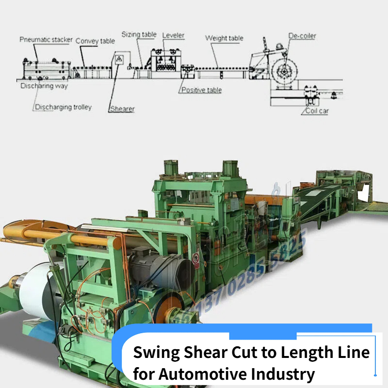 Swing Shear Cut kanggo Length Line kanggo Industri Otomotif